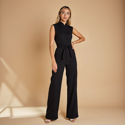 Kerstine – Taillierte Jumpsuit mit weitem Bein