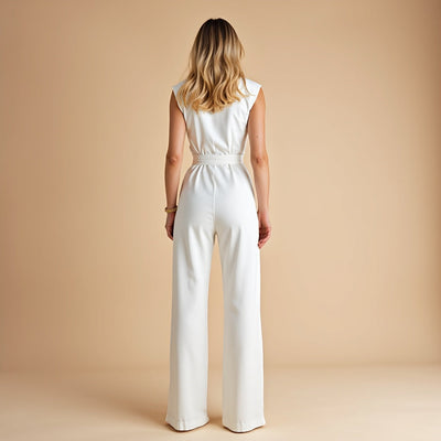 Kerstine – Taillierte Jumpsuit mit weitem Bein