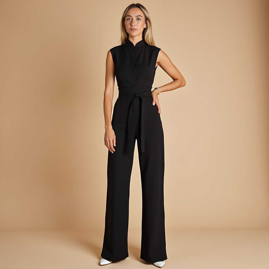 Kerstine – Taillierte Jumpsuit mit weitem Bein
