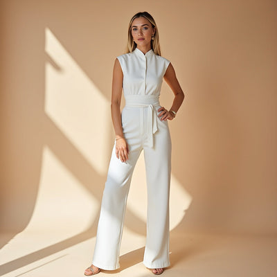 Kerstine – Taillierte Jumpsuit mit weitem Bein